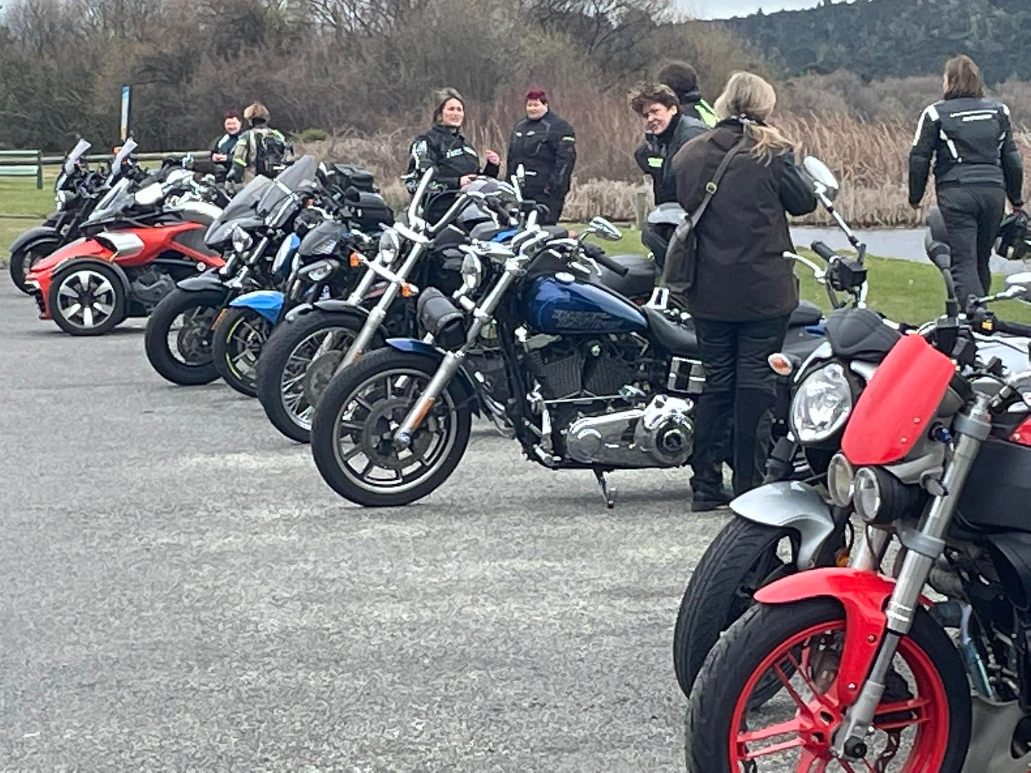 Warm Kiwi Lady Motorbikes